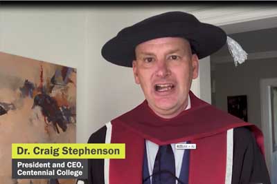 CC校长Craig博士向我校发来贺信